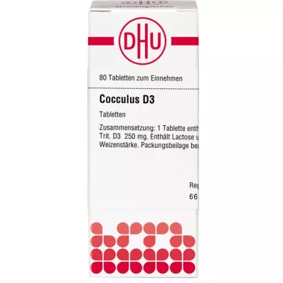 COCCULUS D 3 comprimés, 80 pc