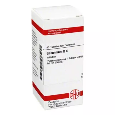 GELSEMIUM D 4 comprimés, 80 pcs