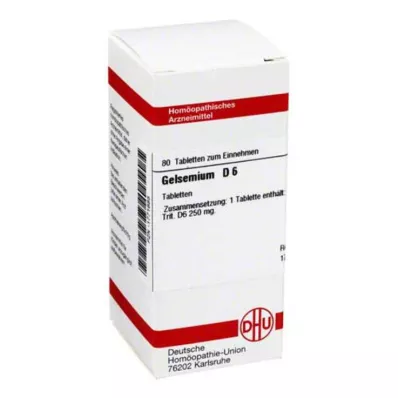 GELSEMIUM D 6 comprimés, 80 pcs