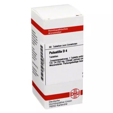 PULSATILLA D 4 comprimés, 80 pcs PULSATILLA D 4 comprimés, 80 pcs
