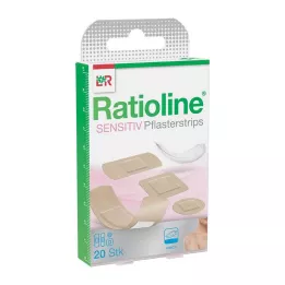 RATIOLINE Bandes de plâtre sensibles en 4 tailles, 20 pièces