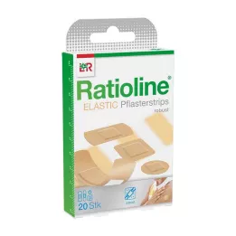 RATIOLINE Bandes de plâtre élastiques en 4 tailles, 20 pièces