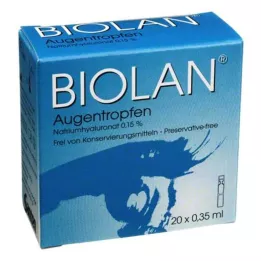 BIOLAN Pipettes unidoses pour collyre, 20X0,35 ml