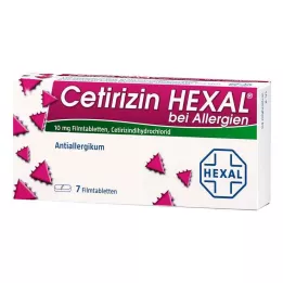 CETIRIZIN HEXAL Comprimés pelliculés pour les allergies, 7 pcs