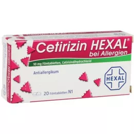 CETIRIZIN HEXAL Comprimés de films sur les allergies, 20 pc