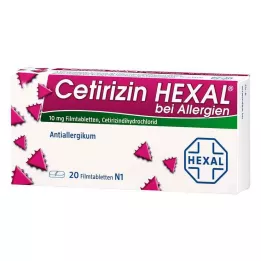 CETIRIZIN HEXAL Comprimés pelliculés pour les allergies, 20 pcs