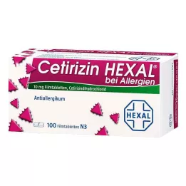 CETIRIZIN HEXAL Comprimés pelliculés pour les allergies, 100 pcs