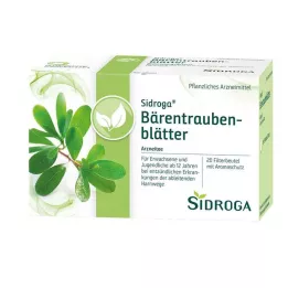 SIDROGA Sachets filtres à thé aux feuilles de busserole, 20X2,0 g