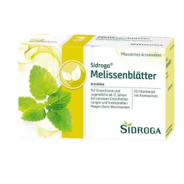 SIDROGA Sachets filtres à thé aux feuilles de mélisse, 20X1,5 g