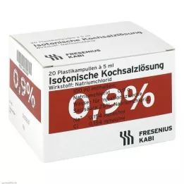 ISOTONISCHE Ampoules en plastique de solution saline à 0,9 %, 20 x 5 ml