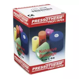 PRESSOTHERM Bandage kohésif 8 cmx4 m blanc, 1 pc