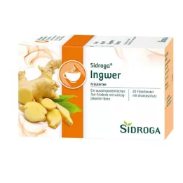 SIDROGA Sachets filtres pour thé au gingembre, 20X0,75 g