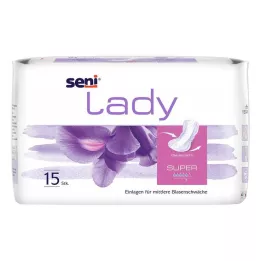 SENI Serviette hygiénique pour incontinence féminine super, 15 pièces