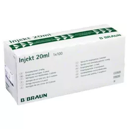 INJEKT Seringue solo 20 ml Luer excentrique PVC-fr., 100X20 ml