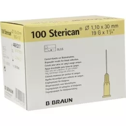 STERICAN Canules 19 Gx1 1/4 1,1x30 mm, 100 pc