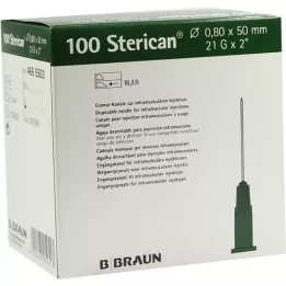 STERICAN Canules 21 Gx2 0,8x50 mm, 100 pc