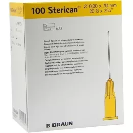 STERICAN Canules 20 Gx2 4/5 0,9x70 mm, 100 pc