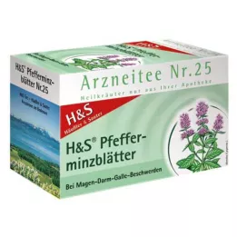 H&S Sachets filtres à thé à la menthe poivrée, 20X1,5 g