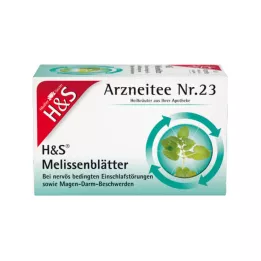 H&amp;S Sachet filtre de feuilles de mélisse, 20X1,5 g