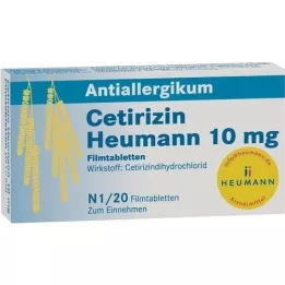 CETIRIZIN Heumann 10 mg de comprimés de films, 20 pc