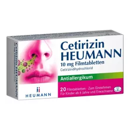 CETIRIZIN Heumann 10 mg comprimés pelliculés, 20 pcs