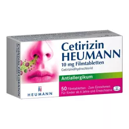 CETIRIZIN Heumann 10 mg comprimés pelliculés, 50 pcs