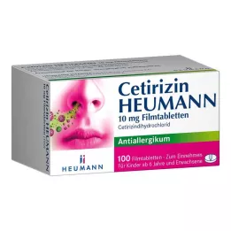 CETIRIZIN Heumann 10 mg comprimés pelliculés, 100 pcs