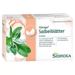SIDROGA Sachets filtres à thé aux feuilles de sauge, 20X1,5 g