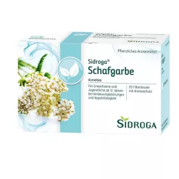 SIDROGA Sachets filtres pour thé à lachillée millefeuille, 20X1,5 g