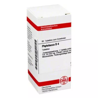 PHYTOLACCA D 4 comprimés, 80 pcs