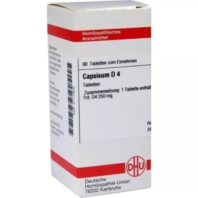 CAPSICUM D 4 comprimés, 80 pc