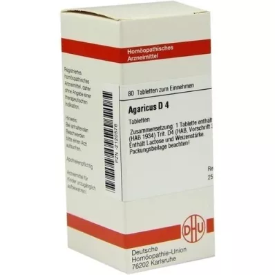AGARICUS D 4 comprimés, 80 pc