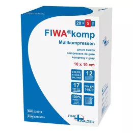 MULLKOMPRESSEN 10x10 cm stérile 12 fois, 20X5 pcs