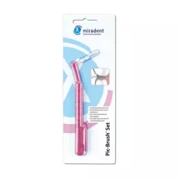 MIRADENT Interd.Pic-Brush Set 1Halt+1Bü.tran.pink, 1 pièce