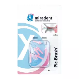 MIRADENT Interd.Pic-Brush brosse de rechange xx-fine rose, 6 pcs