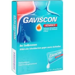 GAVISCON Suspension à la menthe poivrée avancée, 12x10 ml