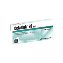 CEFAZINK Comprimés pelliculés à 20 mg, 20 pcs