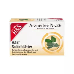Sachets filtres à thé aux feuilles de sauge H&amp;S, 20 x 1,6 g