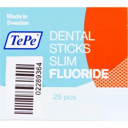 Tepe Rouleau de dents mince avec fluorure, 25 pc