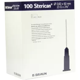 STERICAN Canules 23 Gx2 2/5 0,6x60 mm, 100 pièces