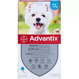 Advantix Spot-on chien 4-10, 4 pc