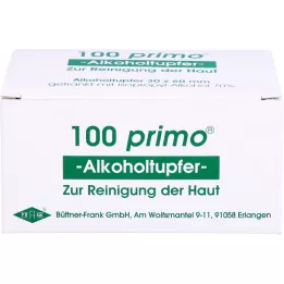 PRIMO Tampons imbibés dalcool, 100 pièces