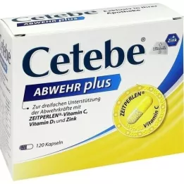CETEBE ABWEHR Plus Vitamine C + Vitamine D3 + Zink Kaps., 120 pc