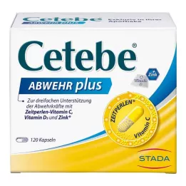 CETEBE ABWEHR plus vitamine C + vitamine D3 + zinc gélules, 120 pcs