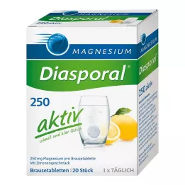 MAGNESIUM DIASPORAL 250 comprimés effervescents actifs, 20 pcs