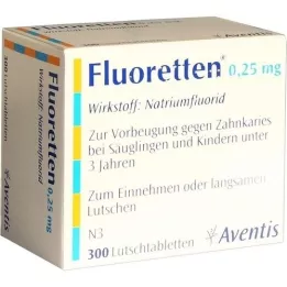 FLUORETTEN 0,25 mg comprimés, 300 pc