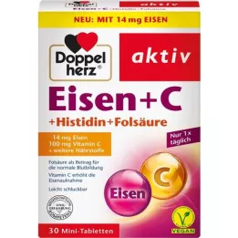 DOPPELHERZ Eisen + Vit.C + L-Histidine Comprimés, 30 pc