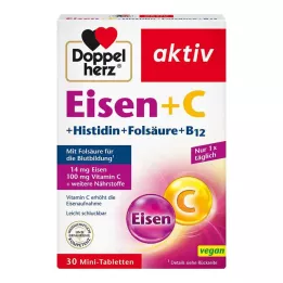 DOPPELHERZ Comprimés de fer + vitamine C + L-histidine, 30 pcs