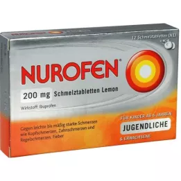 NUROFEN 200 mg de comprimés de fusion Lemon, 12 pc