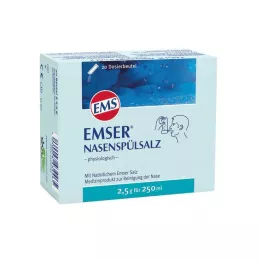 EMSER Sel de rinçage nasal en flacon physiologique, 20 pcs